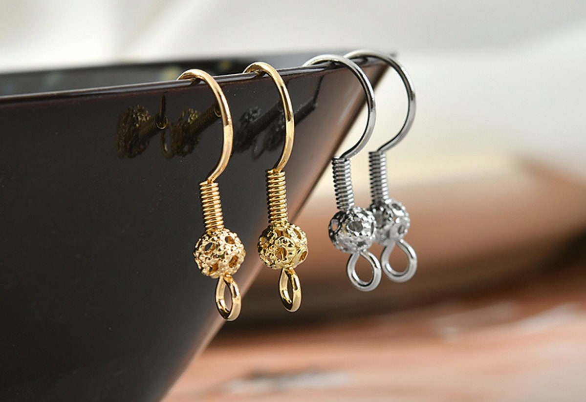 (EK40) 10 pcs /  Gold Plated / Earrings Hooks