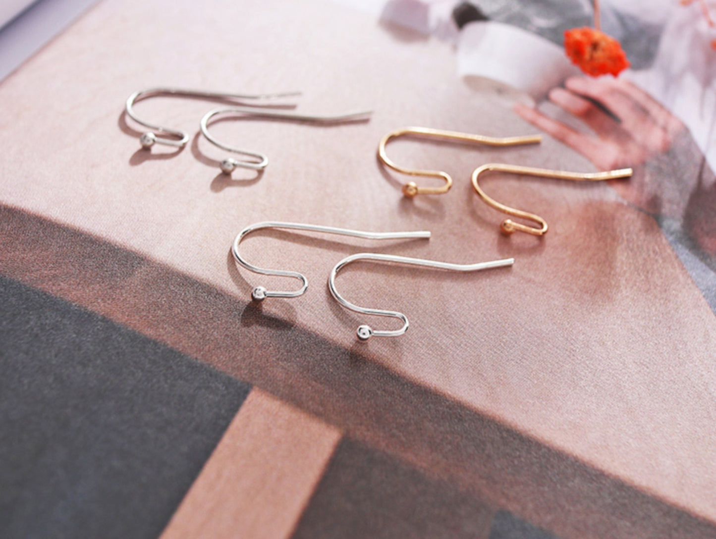 (EK35) 10 pcs /  Gold Plated / Earrings Hooks