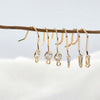 (EK36) 10 pcs / Gold Plated Crystal Earrings Hoop