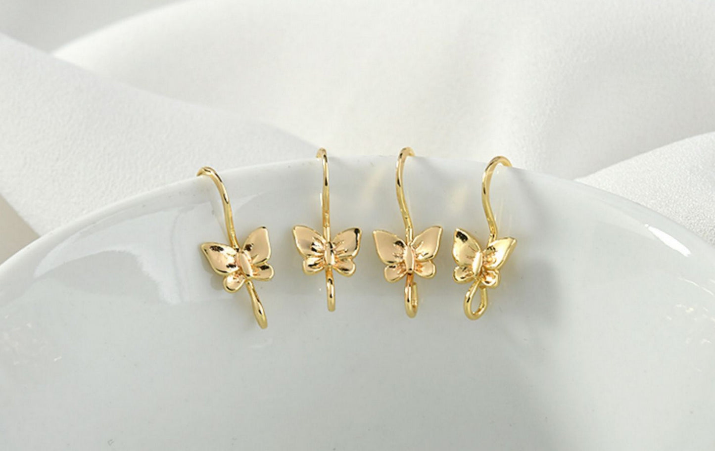 EK42 (A339) 10 pcs /  Gold Plated / Earrings Hooks