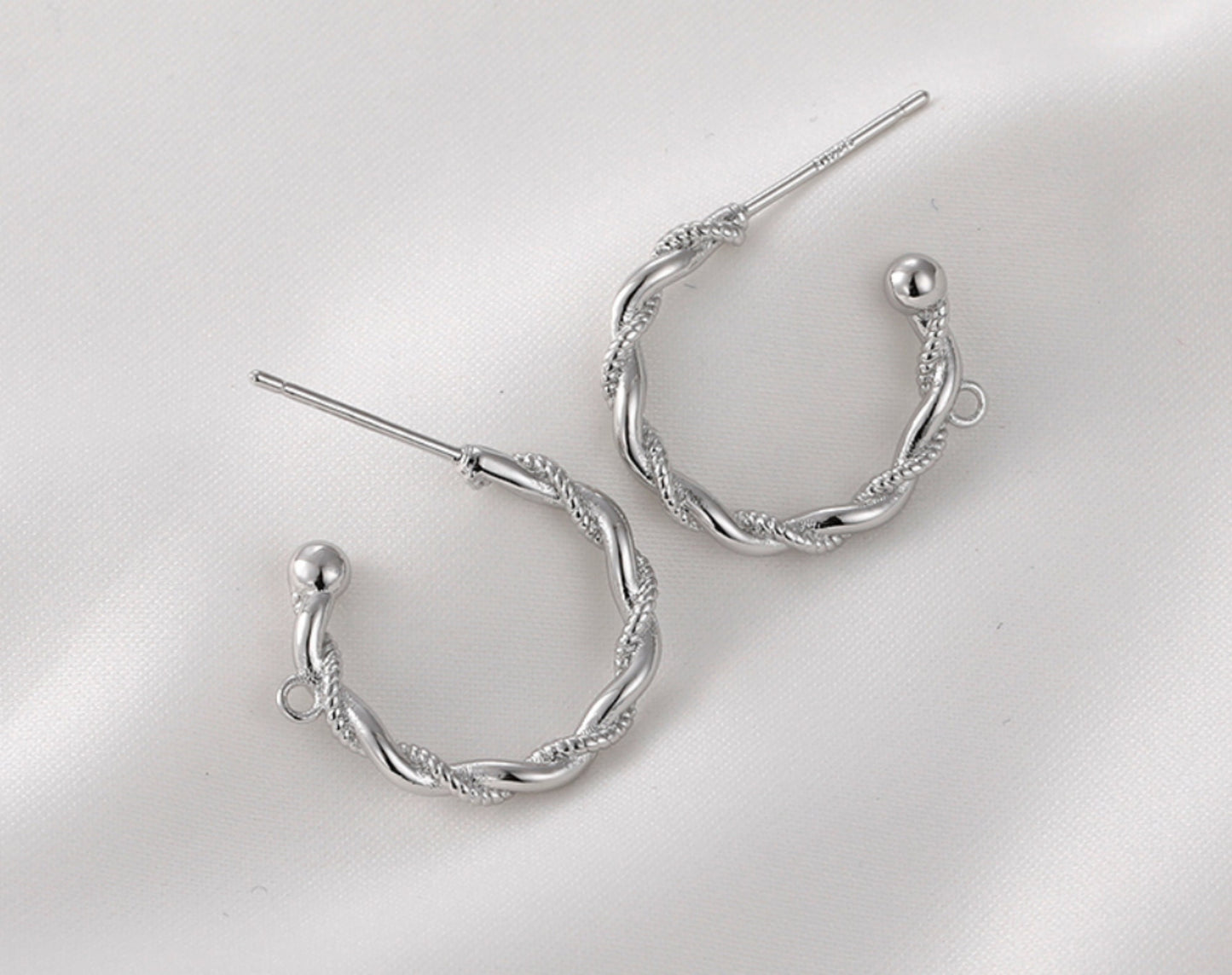 (EK45) 10 pcs / Gold Plated Earrings Hoop