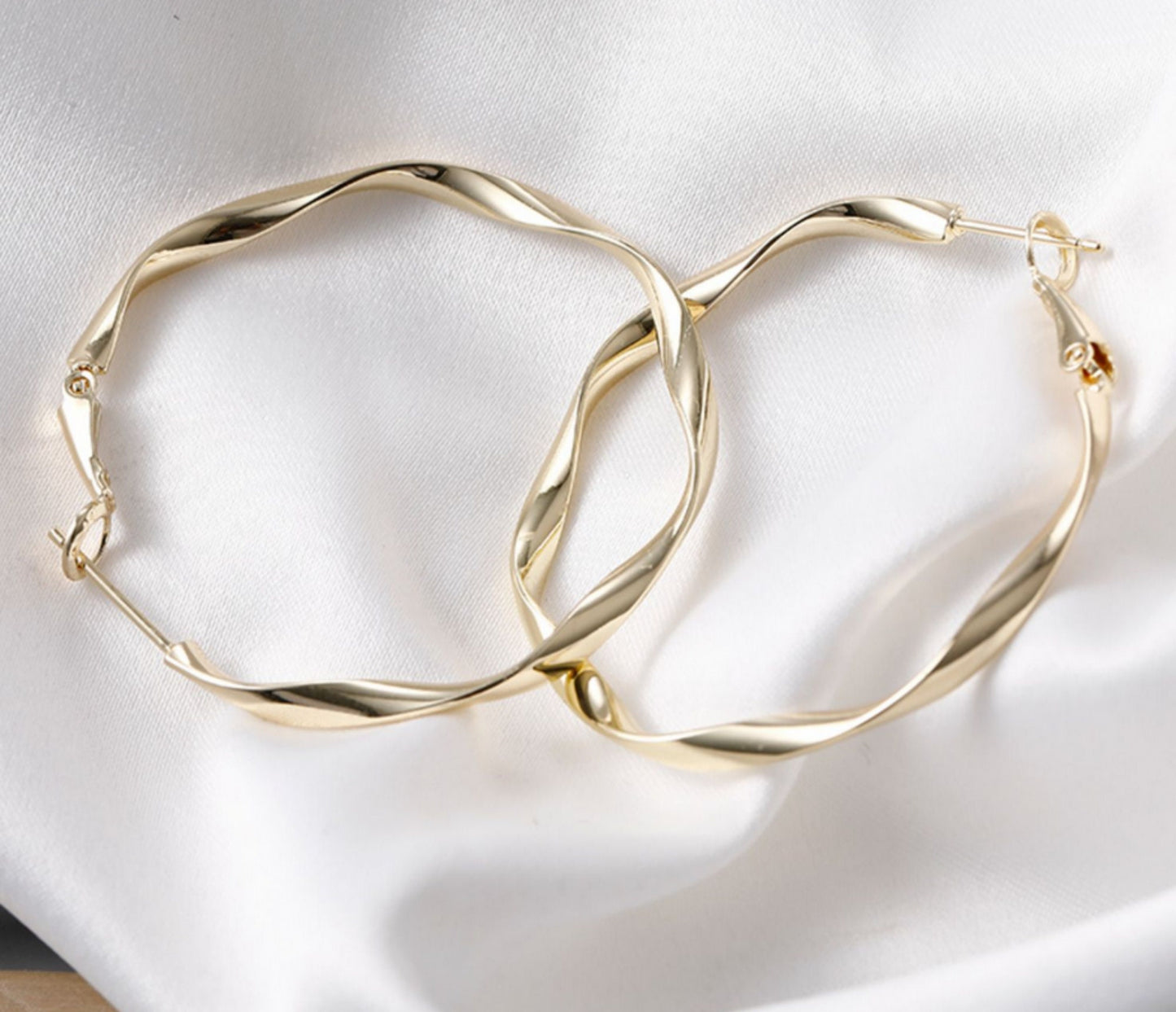 (K88) 10 pcs / 45mm / Gold Plated Earrings Hoop, Jewellery Making Findings