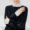 B624 / Off White Elegant Lace Fake Collar, False Collar, Removable Collar