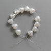 50 pcs / 6mm / Top Drilled Hole pearl Heart Beads