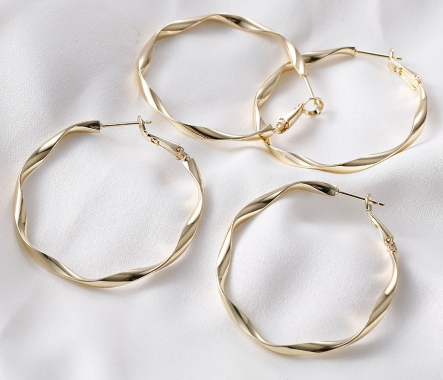 (K88) 10 pcs / 45mm / Gold Plated Earrings Hoop, Jewellery Making Findings