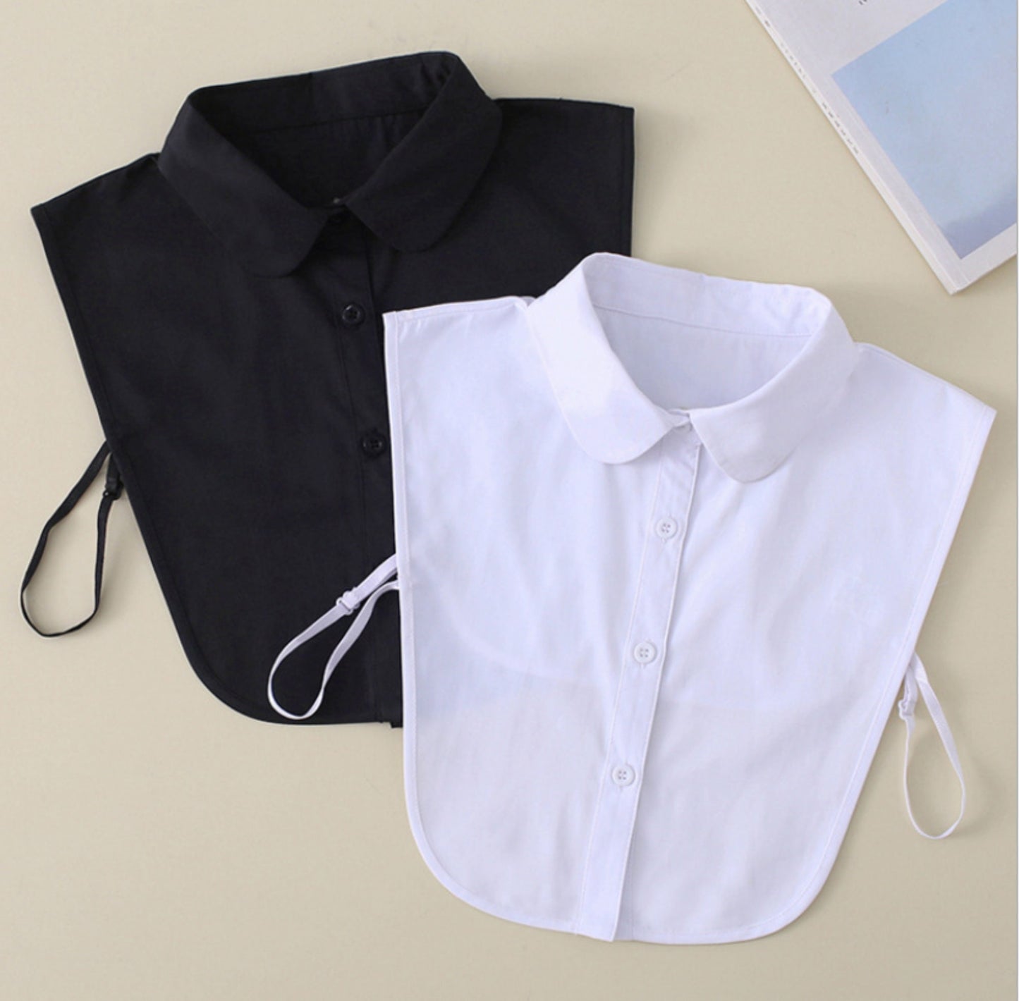 B9 / Pure White Fake Collar, False Collar, Removable Collar