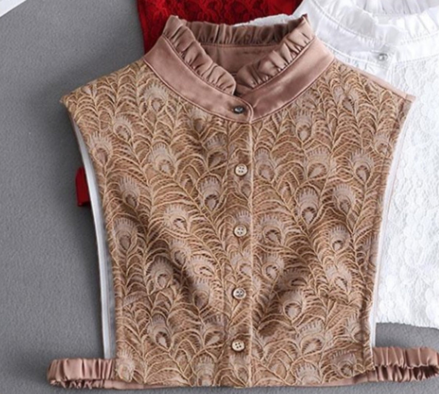 B619 / Fake Lace Collar, False Collar, Removable Collar