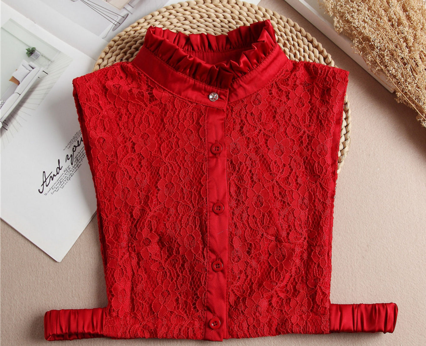 B619 / Fake Lace Collar, False Collar, Removable Collar
