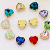 (S16G)  20 Pcs / 10mm / Mix Lot Sew On Rhinestone Bead