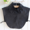 B102 / Black / Fake Lace Collar, False Collar, Removable Collar