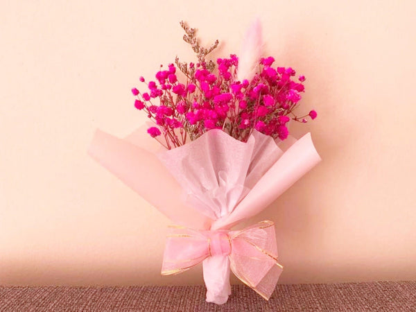 Rose Pink Preserved Flower Bouquet, Birthday Flower Bouquet, Birthday Gift DF021