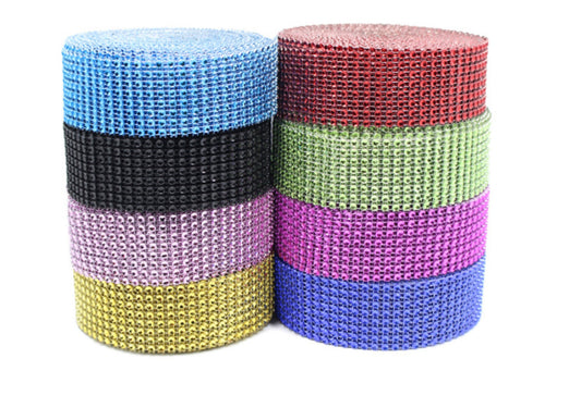 4 Meters / 8 Rows Effect Diamante Trim DIY, Bling Bling Effect TR1000