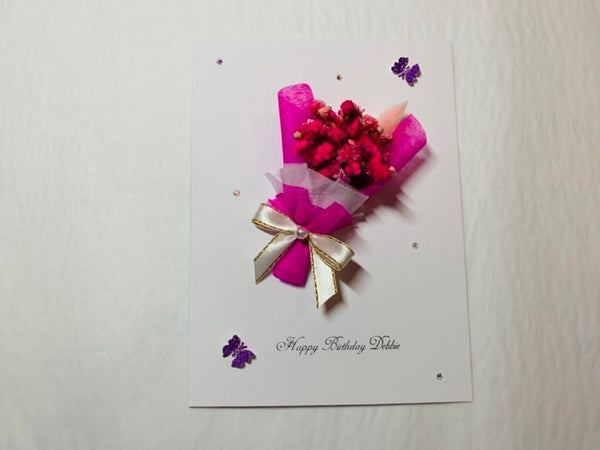 Luxury Handmade Preserved Birthday Card  C030