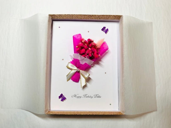 Luxury Handmade Preserved Birthday Card  C030