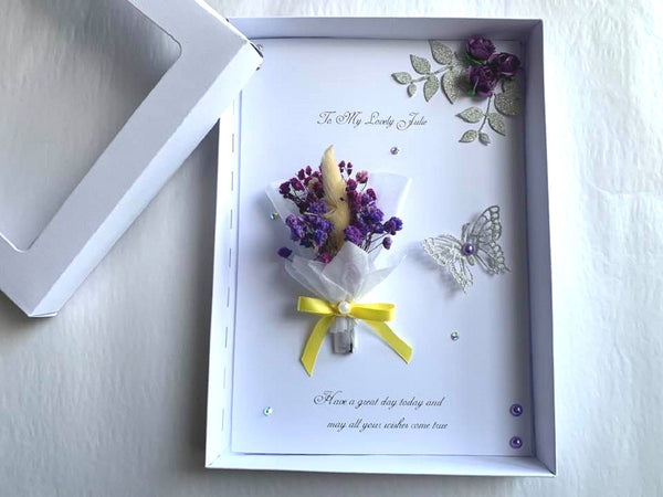 Luxury Handmade Preserved Birthday Card  C025