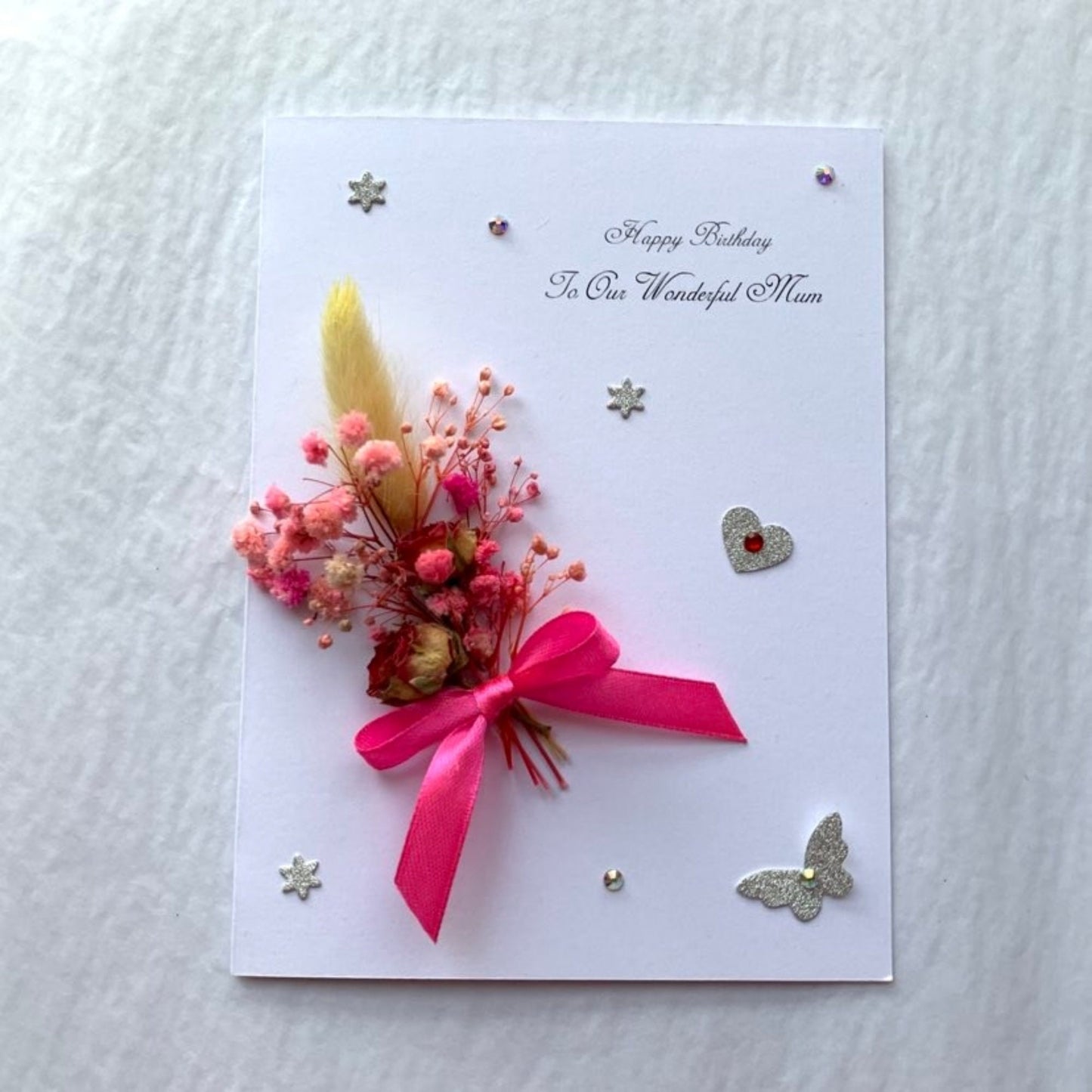 Luxury Handmade Personalised Floral Birthday Card  C037