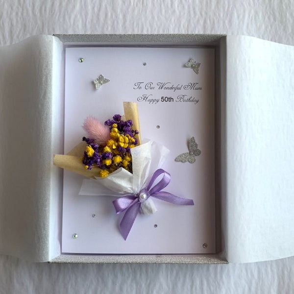 Luxury Handmade Preserved Birthday Card  C044