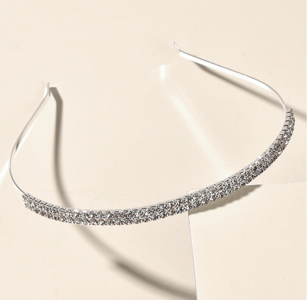 K Gold, Silver Colour / Crystal Wedding Headband  TS1407