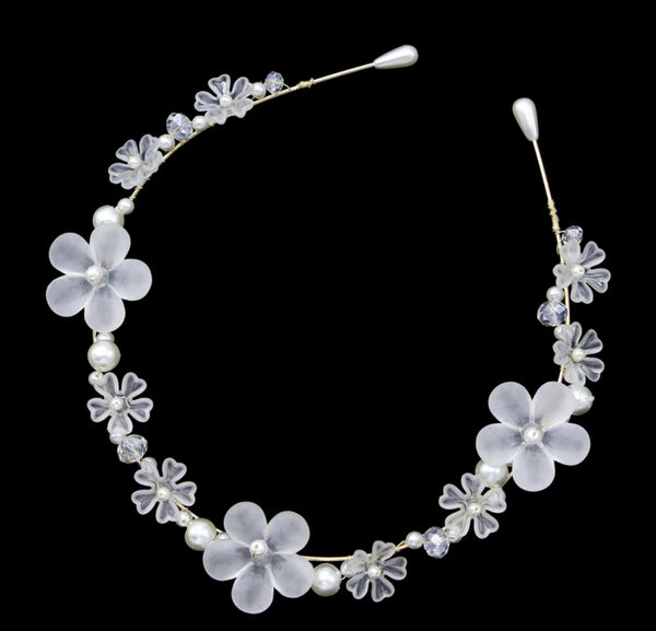 Flower Wedding Headband, Bridesmaid Floral Headband  TS964