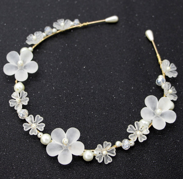 Flower Wedding Headband, Bridesmaid Floral Headband  TS964