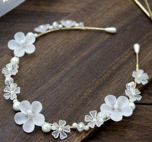 Flower Wedding Headband, Bridesmaid Floral Headband  TS964