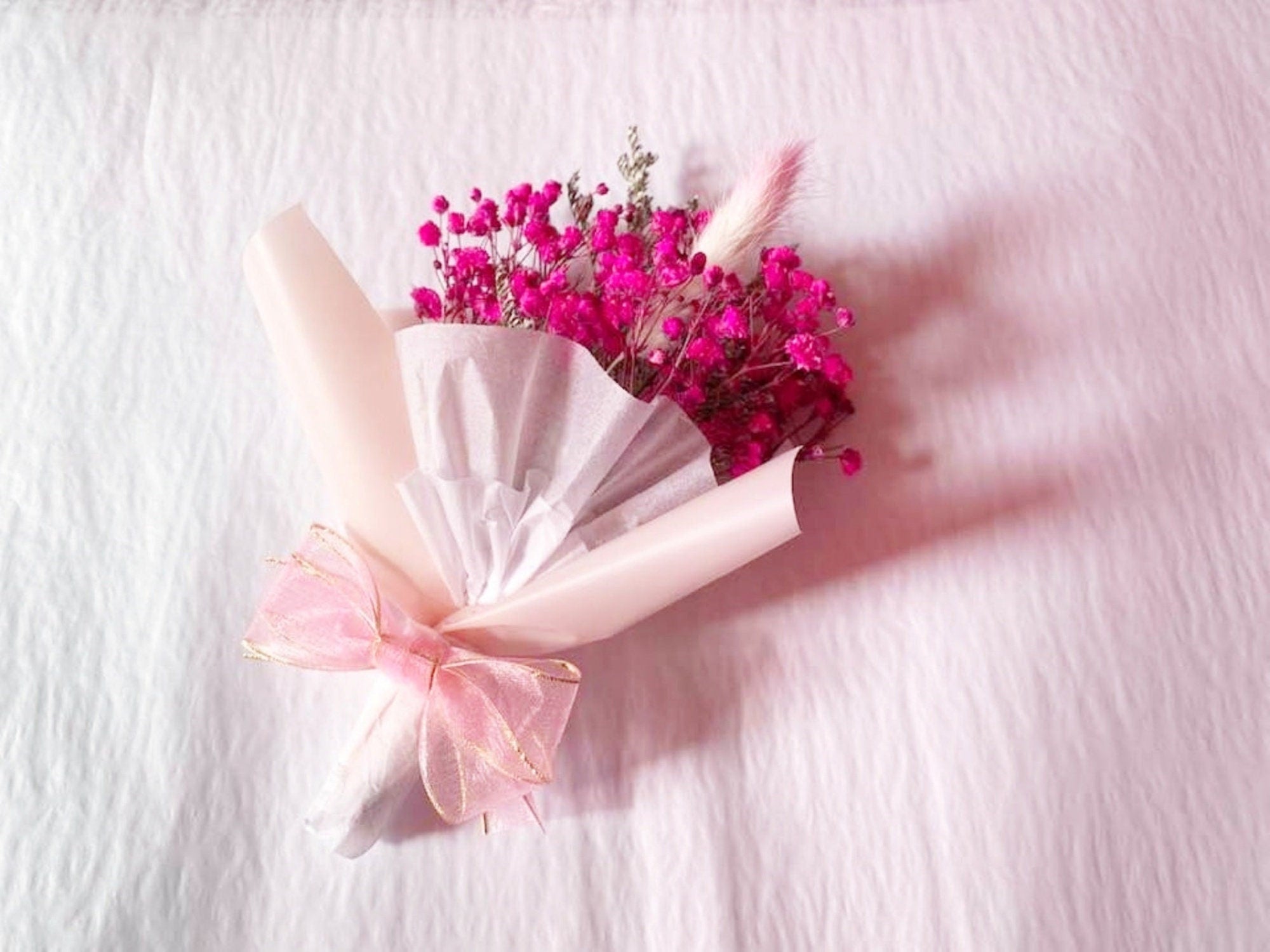 Rose Pink Preserved Flower Bouquet, Birthday Flower Bouquet, Birthday Gift DF021