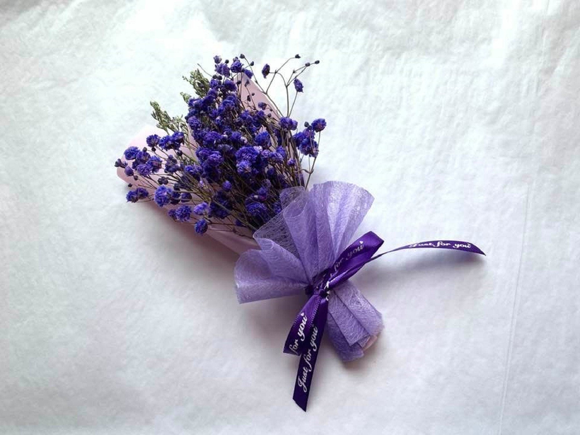 Purple Dried Flower Bouquet  DF002