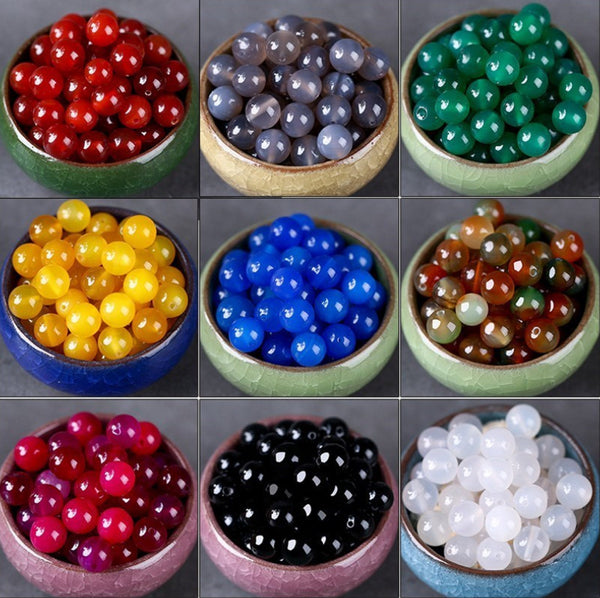 6mm, 8mm, 10mm / Mix Round Glass Beads