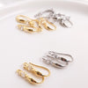 (EK64) 10 pcs / Gold Plated Crystal Earrings Hoop