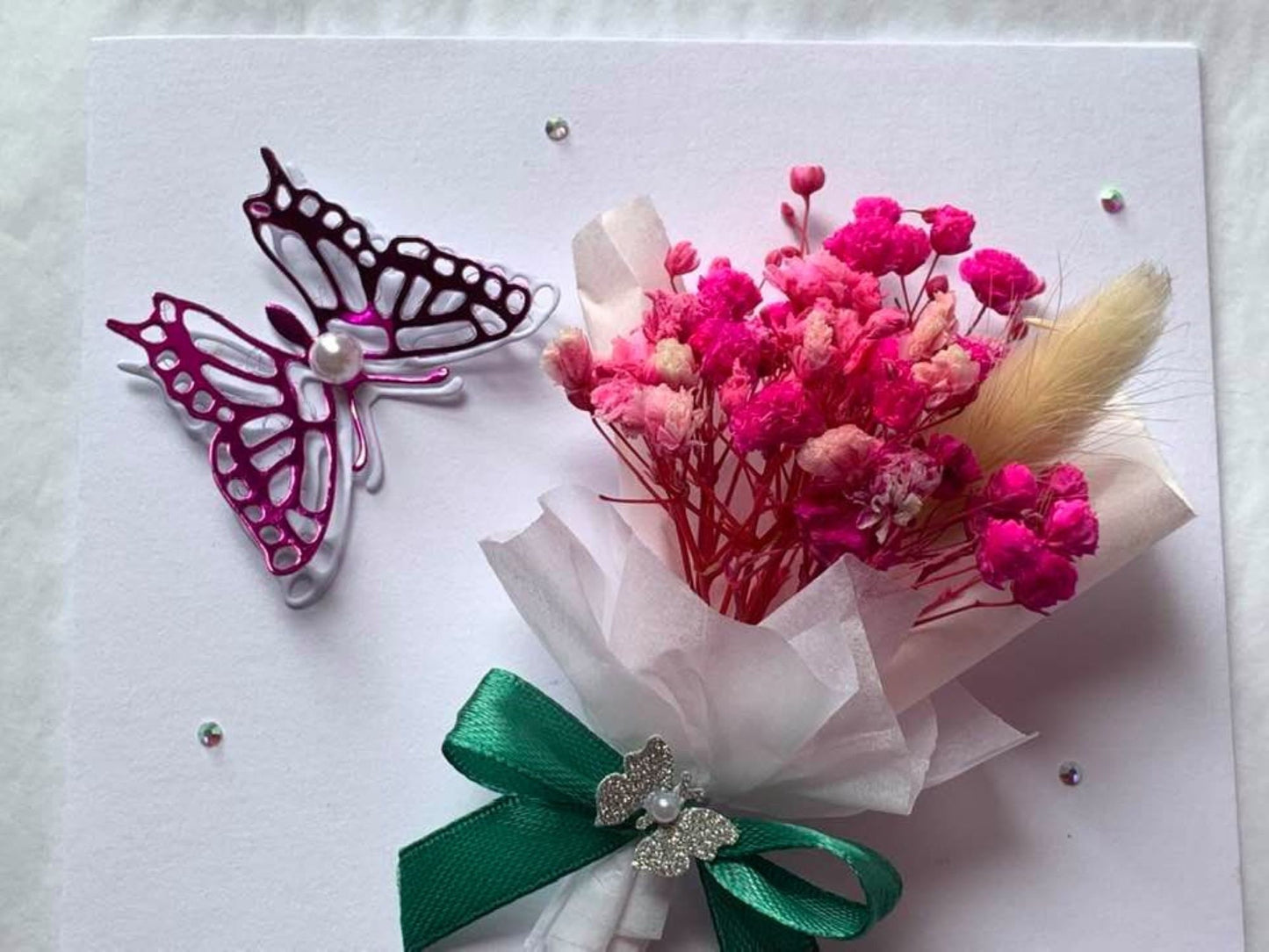 Luxury Handmade Personalised Flower Birthday Card  C005