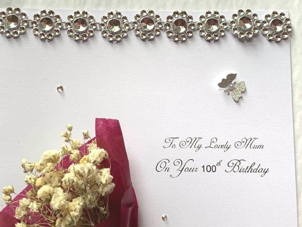 Luxury Handmade Preserved Birthday Card  C014