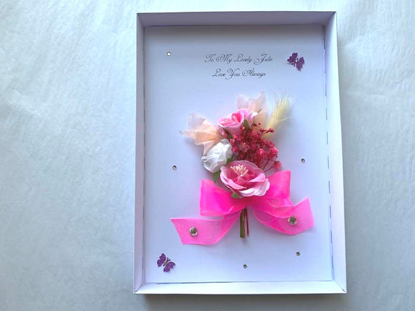 Luxury Handmade Preserved Birthday Card  C024