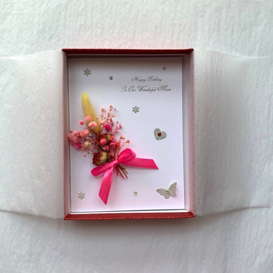 Luxury Handmade Personalised Floral Birthday Card  C037