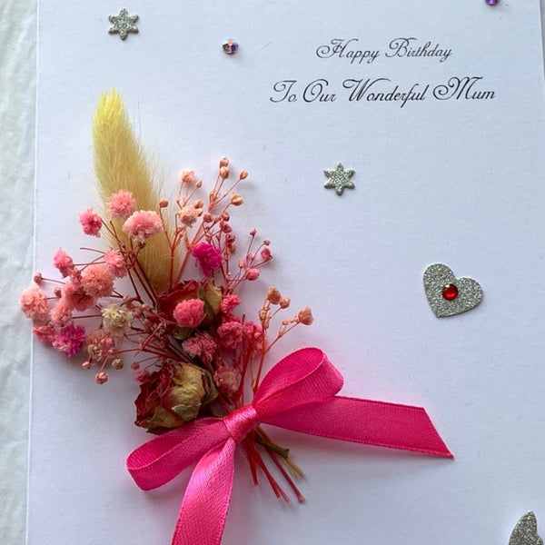 Luxury Handmade Preserved Birthday Card  C037