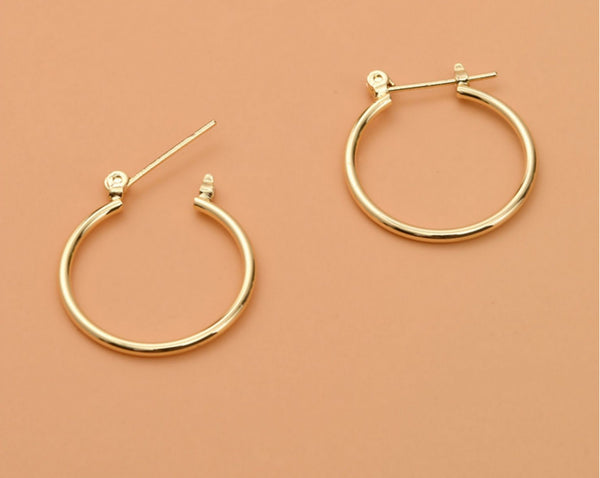 10 pcs / Gold Plated Earrings Hoop, Jewellery Making Findings  EK16