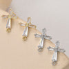 (EK17) 10 pcs / 20 x 14mm / Gold Plated Crystal Stud Earrings