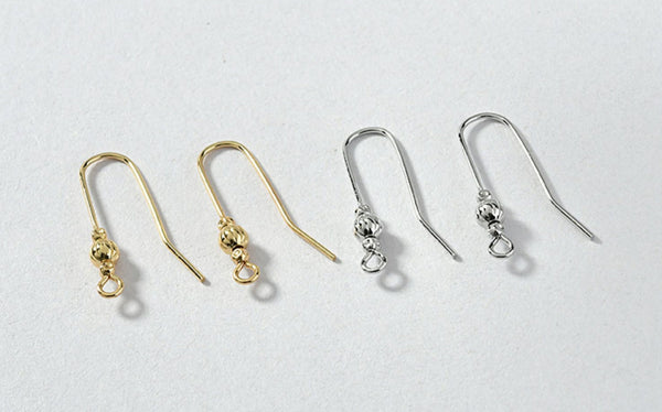 10 pcs /  Gold Plated / Earrings Hooks, DIY Earrings Findings  EK43