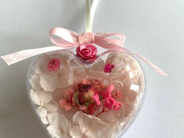 Eternal Acrylic Flower Heart, Dried Flower Birthday Gift, Preserved rose flower Home Decor, Handmade Gift, Birthday Flowers, HD002