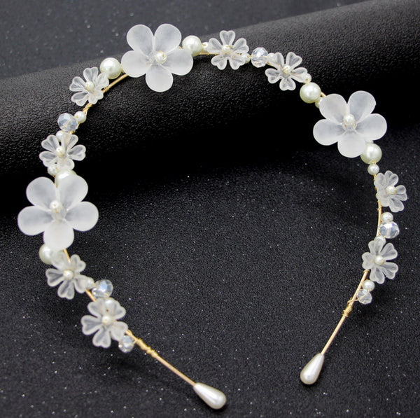 Flower Wedding Headband, Bridesmaid Floral Headband  TS964