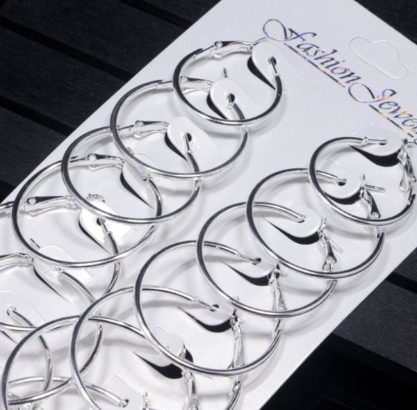 24 pcs / Mix Sizes / DIY Earrings Hoop Set E80 (Set)