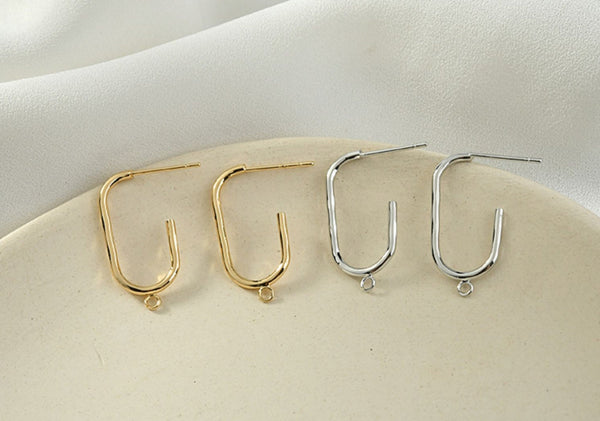 10 pcs / Gold Plated Base French Hoop Earrings, Jewellery Making Findings   EK18