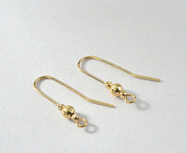 10 pcs /  Gold Plated / Earrings Hooks, DIY Earrings Findings  EK43