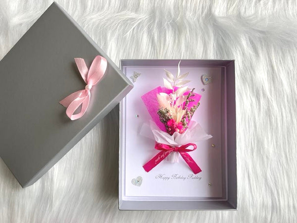 Luxury Personalised Preserved Dried Flower Card C063