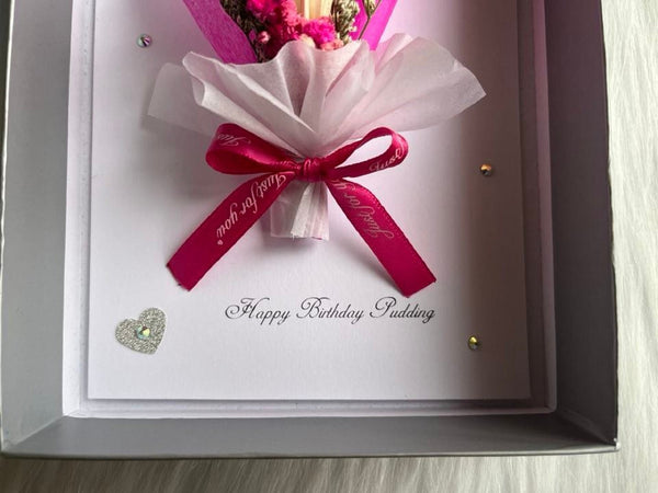 Luxury Personalised Preserved Dried Flower Card C063