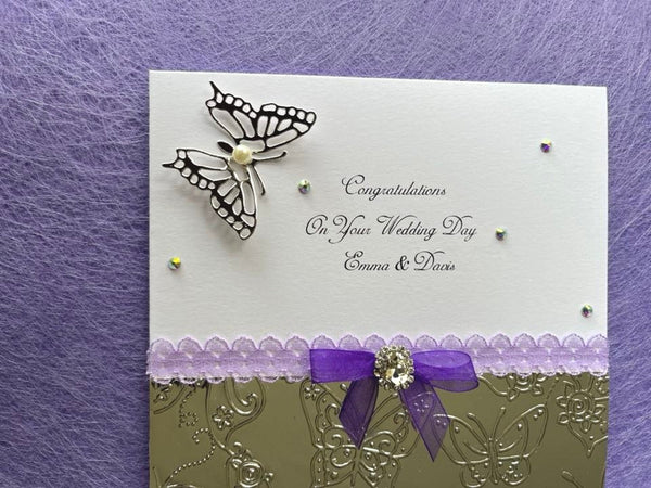 Luxury Personalised Wedding Card with envelope C067