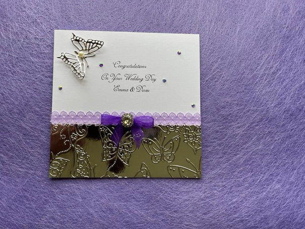 Luxury Personalised Wedding Card with envelope C067