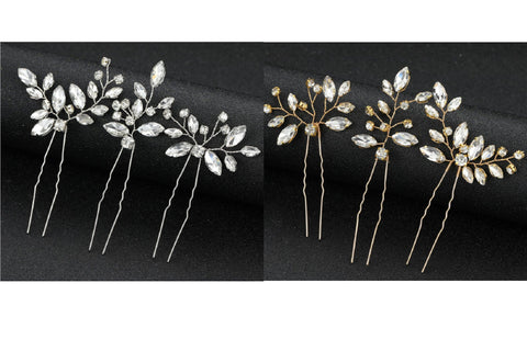 3 piece / Wedding Hair Pins, Bridal Hair Pins  TS845P