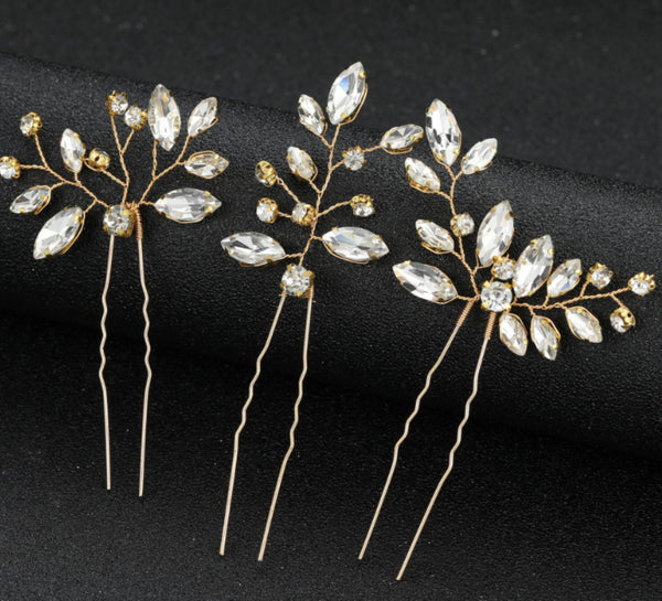 3 piece / Wedding Hair Pins, Bridal Hair Pins  TS845P