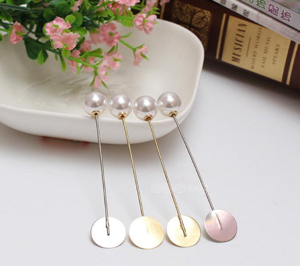 10 pcs / DIY Clutch Brooch Pins, Finding Pin Back Stick