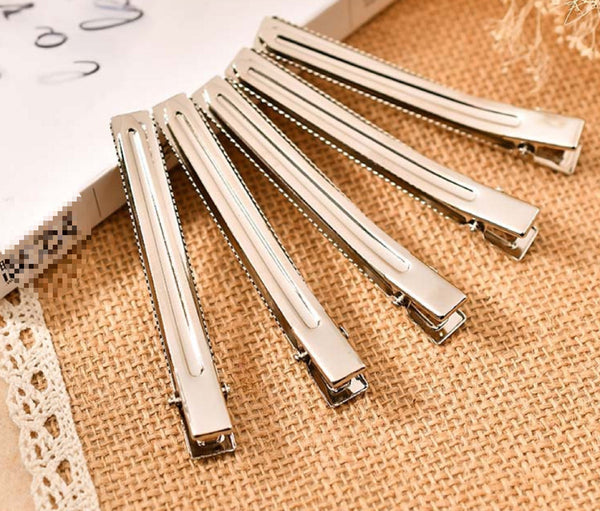 20 pcs / DIY Blank Rectangle Hair Clips  HC014